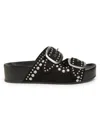 Nine West Flinne Studded Platform Sandal In Black
