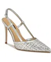 Nine West Floree Pointed Toe Slingback Pump In Silver