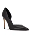 Nine West Folowe Womens Pointed Toe Leather Pumps In Black Leather