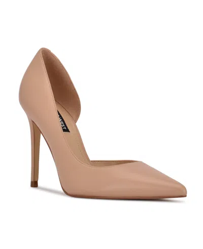 Nine West Women's Folowe Stiletto Pointy Toe Dress Pumps In Light Natural Leather