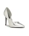 Nine West Women's Folowe D'orsay Stiletto Pumps In Silver Mirror Metallic