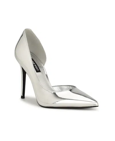 Nine West Women's Folowe D'orsay Stiletto Pumps In Silver Mirror Metallic