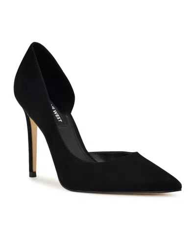 Nine West Women's Folowe Suede D'orsay Stiletto Pumps In Black