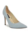Nine West Freds Pointed Toe Pump In Light Blue Denim