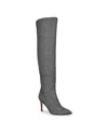 Nine West Fredy Pointed Toe Over The Knee Boot In Silver Glitter
