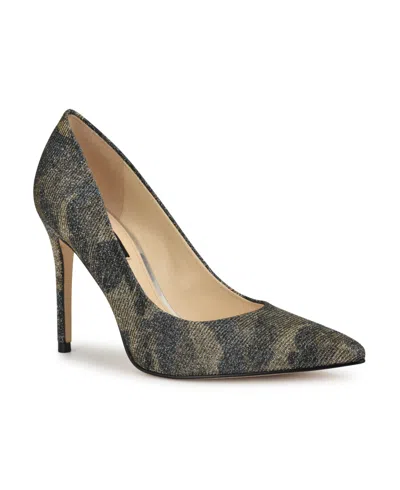 Nine West Women's Fresh Stiletto Pumps In Blue Camo Multi