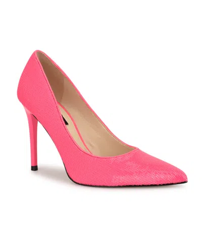 Nine West Women's Fresh Stiletto Pumps In Pink Sequin