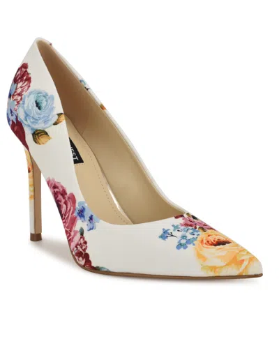 Nine West Women's Fresh Stiletto Pumps In White Rose