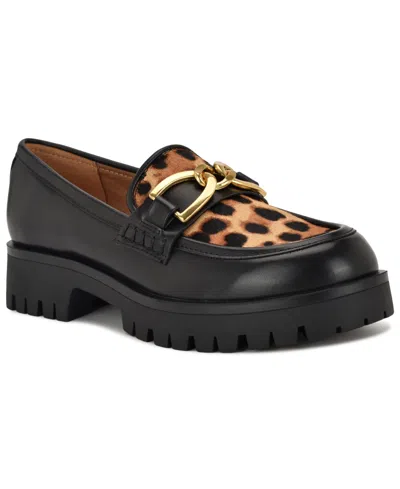 NINE WEST WOMEN'S GABLES CHAIN BIT LUG LOAFERS
