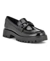 Nine West Gables Lug Loafer In Black Patent