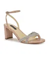 Nine West Genner 5 Womens Patent Slip On Ankle Strap In Light Natural Patent