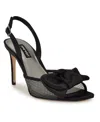 Nine West Women's Gergia Stiletto Heel Open Toe Dress Sandals In Black