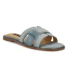 Nine West Women's Germani Casual Slip-on Sandals In Light Blue Denim