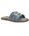 Nine West Women's Germanny Frayed Flat Slide Sandals