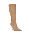 Nine West Gerty Pointed Toe Knee High Boot In Brown