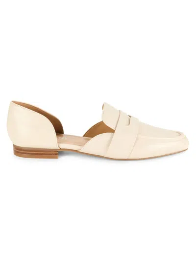 Nine West Women's Ginta Penny D'orsay Flat Pumps In Ivory