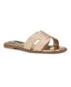 Nine West Women's Giselleh Embellished Flat Sandals In Neutral