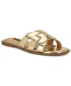 Nine West Glorie Slide Sandal In Gold