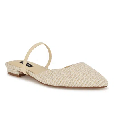 Nine West Women's Gorga Pointy Toe Dress Flats In Cream