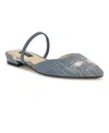 Nine West Women's Gorga Pointy Toe Dress Flats In Light Blue Denim