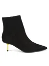 Nine West Women's Hamesa 60mm Suede Ankle Boots In Black