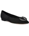 Nine West Women's Hearts Pointy Toe Dress Flats In Black Denim