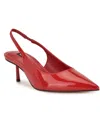 Nine West Hunny Slingback Pointed Toe Pump In Red