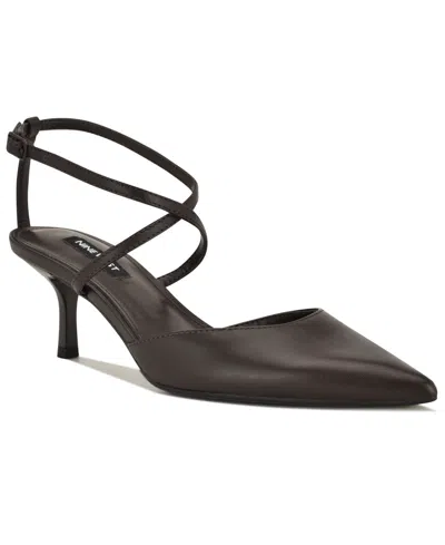 Nine West Women's Idorna Stiletto Heel Dress Pumps In Espresso Bean Leather