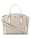 Nine West Women's Innes Satchel Bag In Mushroom Logo Milk