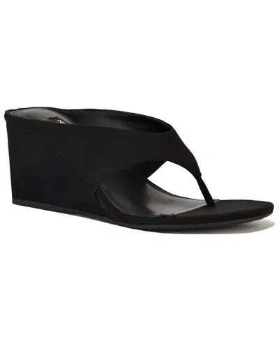 Nine West Women's Jadde Slip-on Wedge Sandals In Black