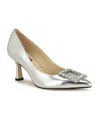 Nine West Jaquee 3 Womens Rhinestone Man Made Pumps In Silver