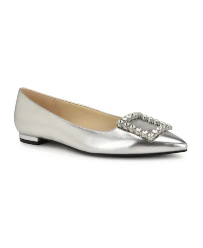 NINE WEST WOMEN'S JESIKE BUCKLE SLIP-ON FLATS