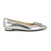 Nine West Jesike Pointed Toe Flat In Green