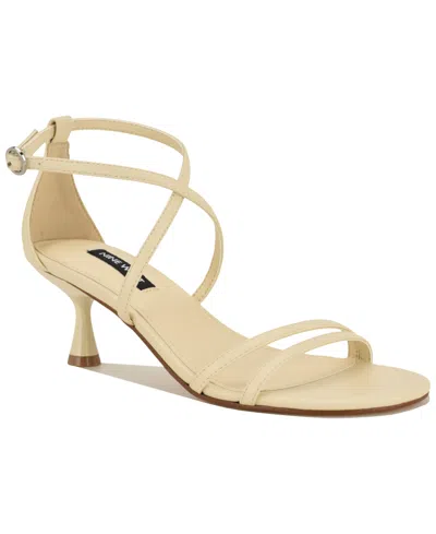 Nine West Women's Jettie Strappy Tapered Dress Sandals In White