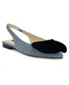 Nine West Junnie Pointed Toe Slingback Flat In Blue