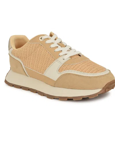 Nine West Women's Kalah Casual Lace-up Sneakers In Light Natural