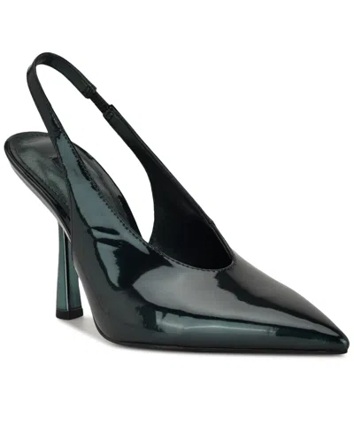 Nine West Women's Kates Pointy Toe Dress Slingback Pumps In Black