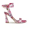Nine West Women's Kelsie Ankle Wrap Sculpted Heel Sandals In Multi