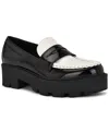 Nine West Women's Keram Chunky Lug Sole Penny Loafers In Black
