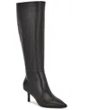 Nine West Women's Kimdee 9x9 Wide Calf Tall Stiletto Dress Boots In Black