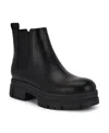 Nine West Kimma 3 Womens Faux Leather Ankle Chelsea Boots In Black