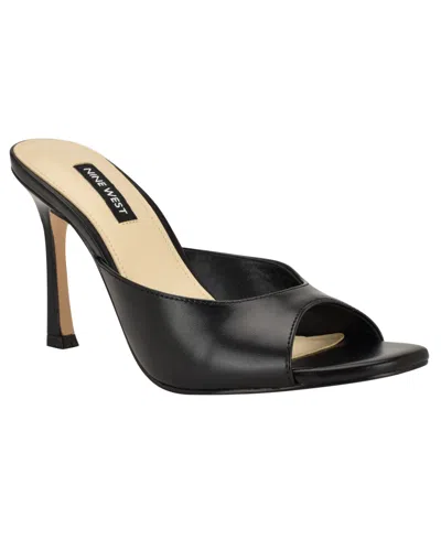 Nine West Women's Kisco Slip-on Stiletto Dress Sandals In Black