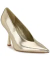 Nine West Lorela Pointed Toe Pump In Gold