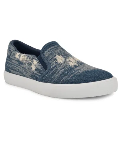 Nine West Women's Lala Slip-on Causal Sneakers In Dark Blue Denim