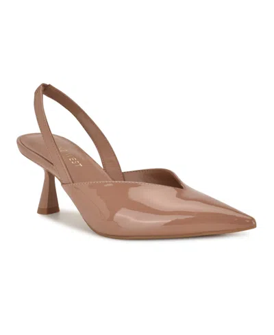 Nine West Women's Lamma Slingback Spool Heel Pumps In Brown