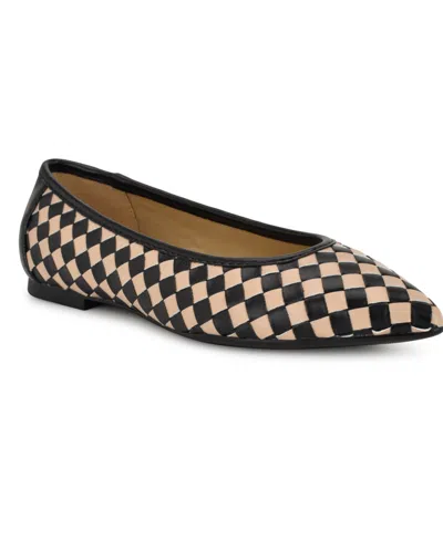 Nine West Women's Largo Slip-on Dress Flats In Black,tan