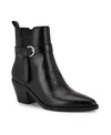 Nine West Lemone Pointed Toe Bootie In Black Leather