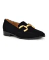 Nine West Lilma Womens Suede Sip-on Loafers In Black Suede