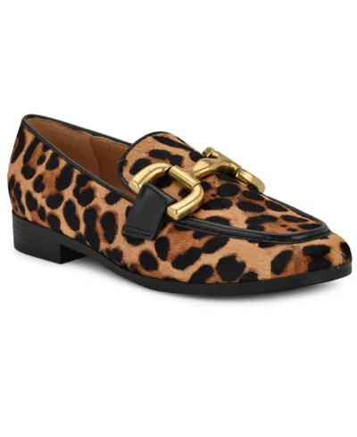 Nine West Women's Lilma Slip-on Round Toe Dress Loafers In Leopard