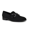 Nine West Women's Lilpa Almond Toe Slip-on Dress Flat Loafers In Black
